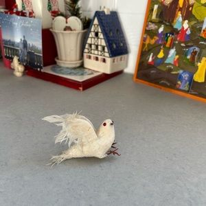 Vintage White Bird Figurine